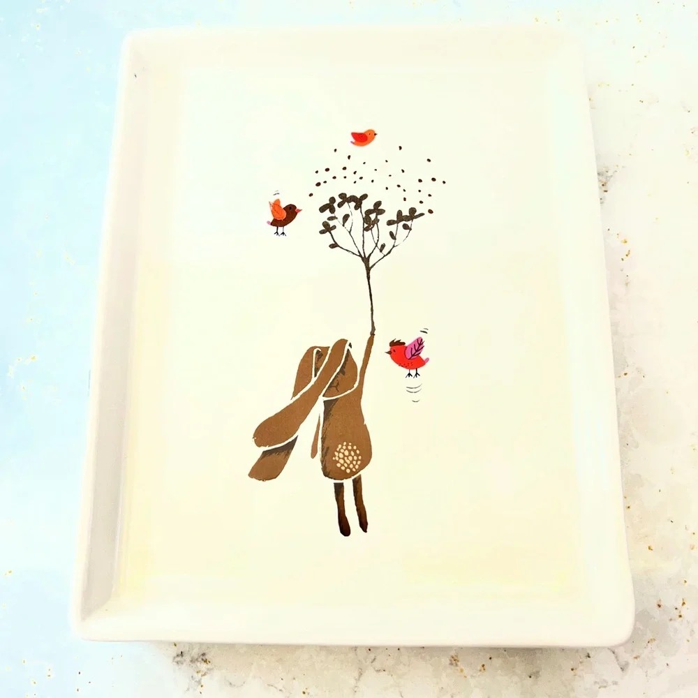 Happy Little Spring By Magenta Tricker Dish Easter Bunny Basket Gift Valentines
